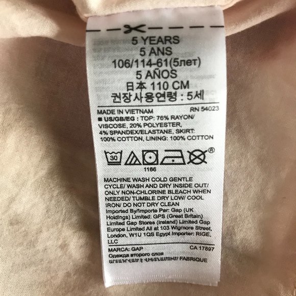 GAP | WORN ONCE! Girls Gray & Floral Print Dress - Picture 7 of 7